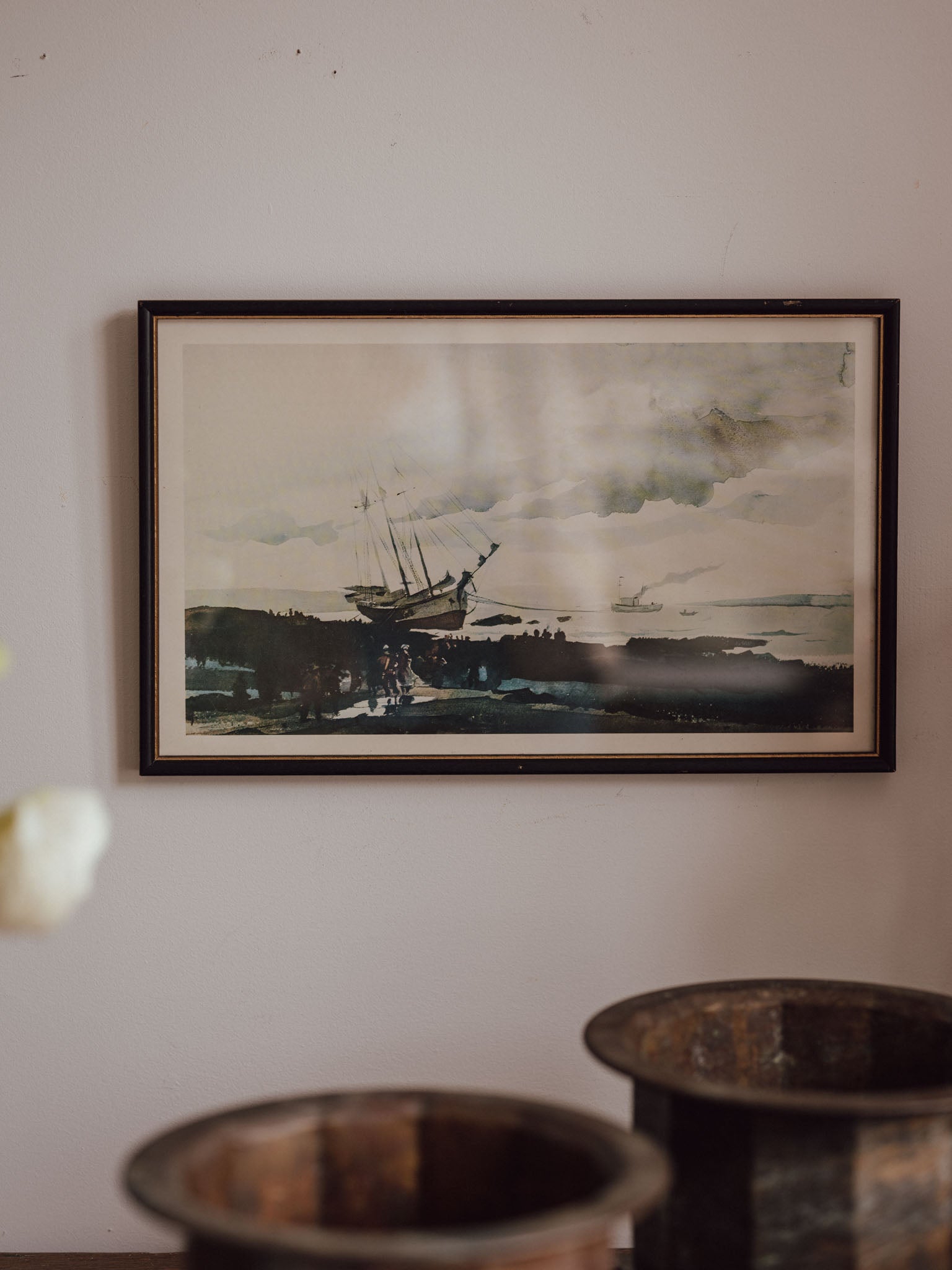 Andrew Wyeth ‘Schooner Aground’ - Print - Framed
