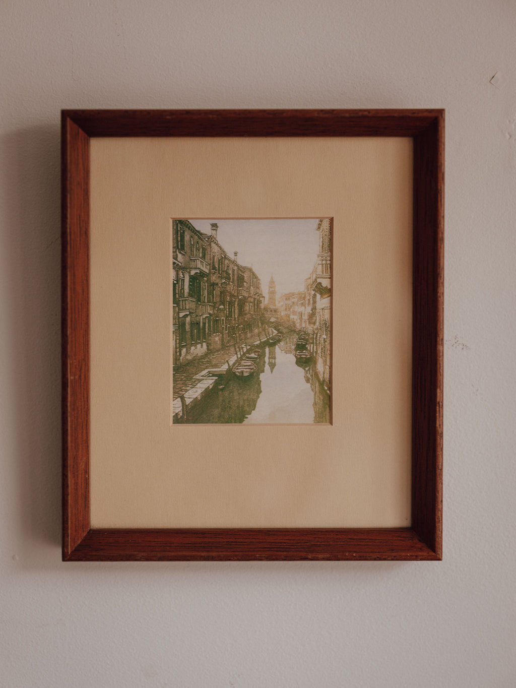 Framed Venetian Canal Scene Print