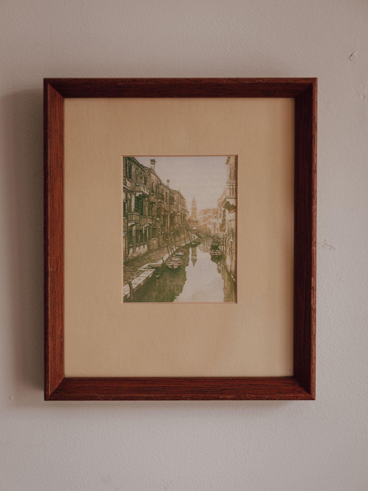 Framed Venetian Canal Scene Print