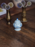 Small Blue & White lidded container