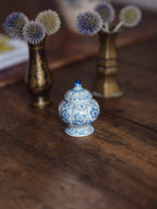 Small Blue & White lidded container