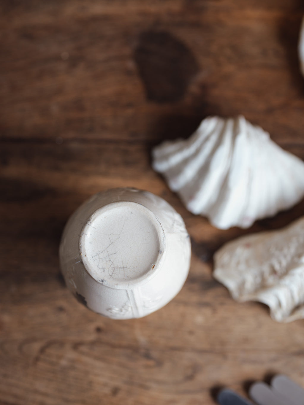 Transferware ironstone vase