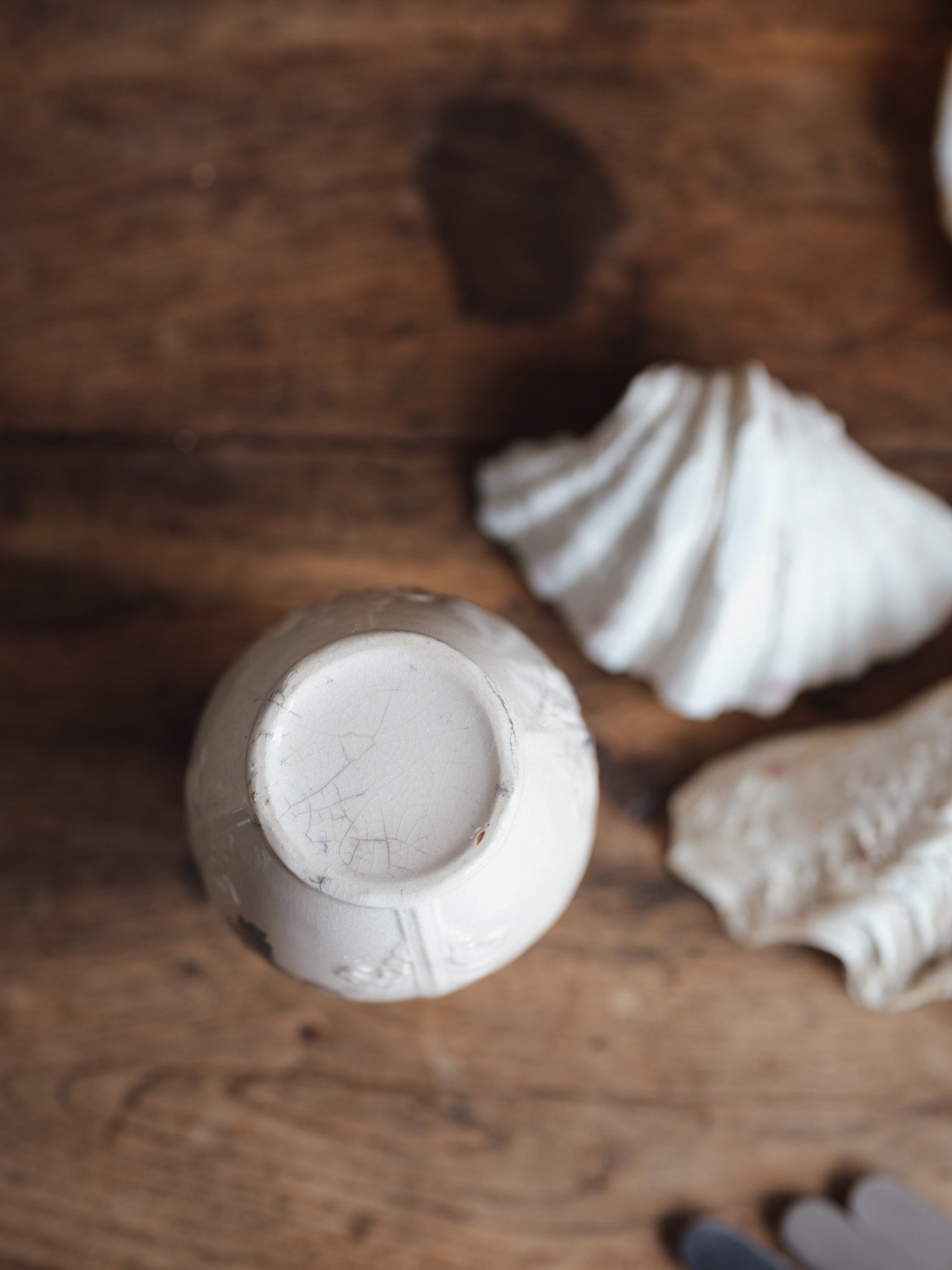 Transferware ironstone vase