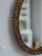 Vintage mirror with shell relief