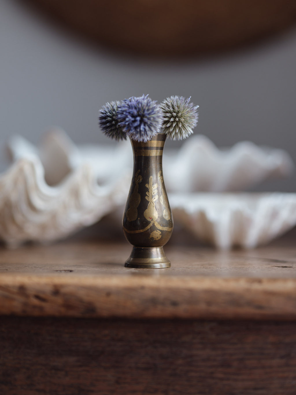 Small vintage brass vase