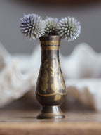 Small vintage brass vase