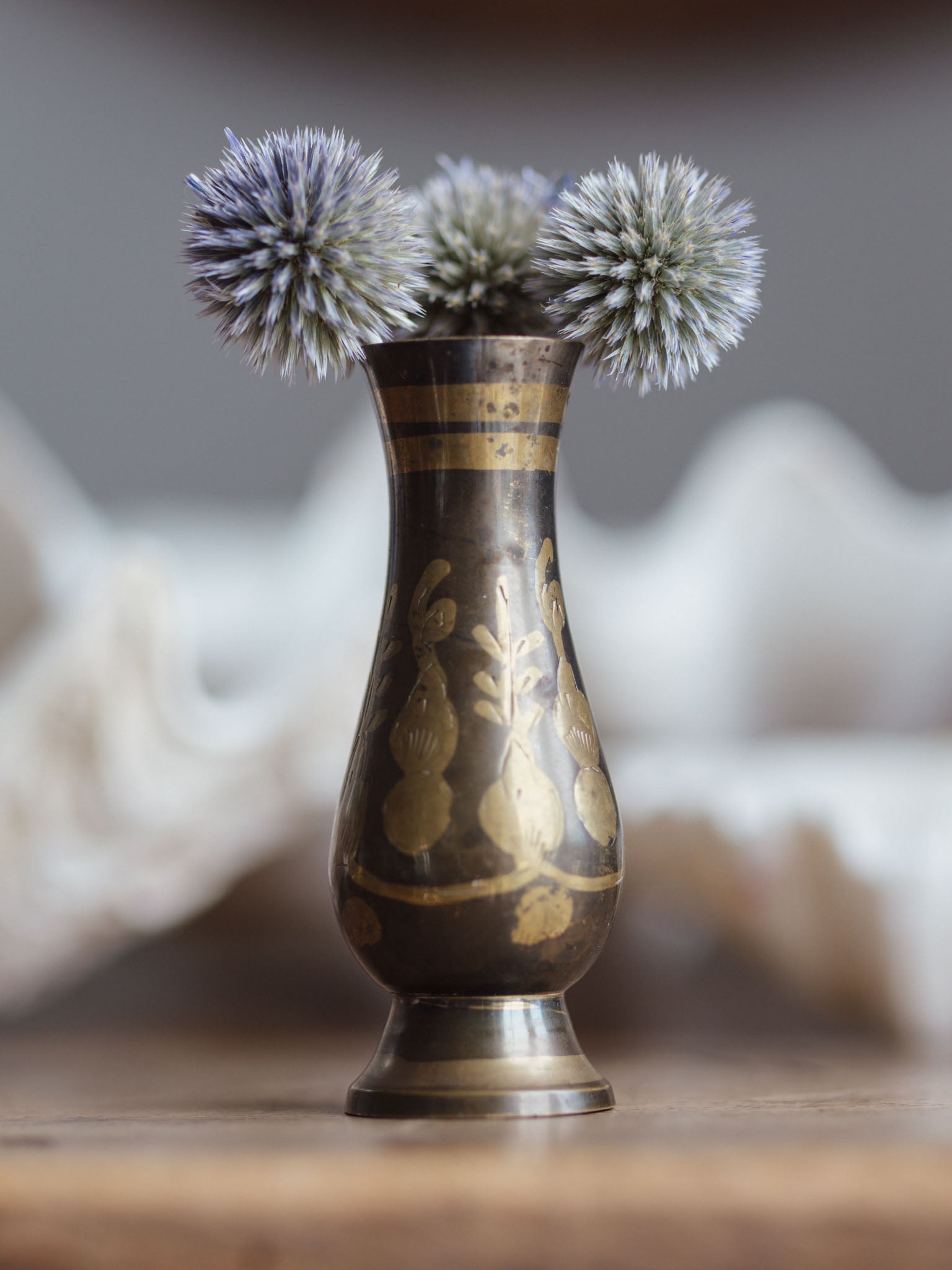 Small vintage brass vase
