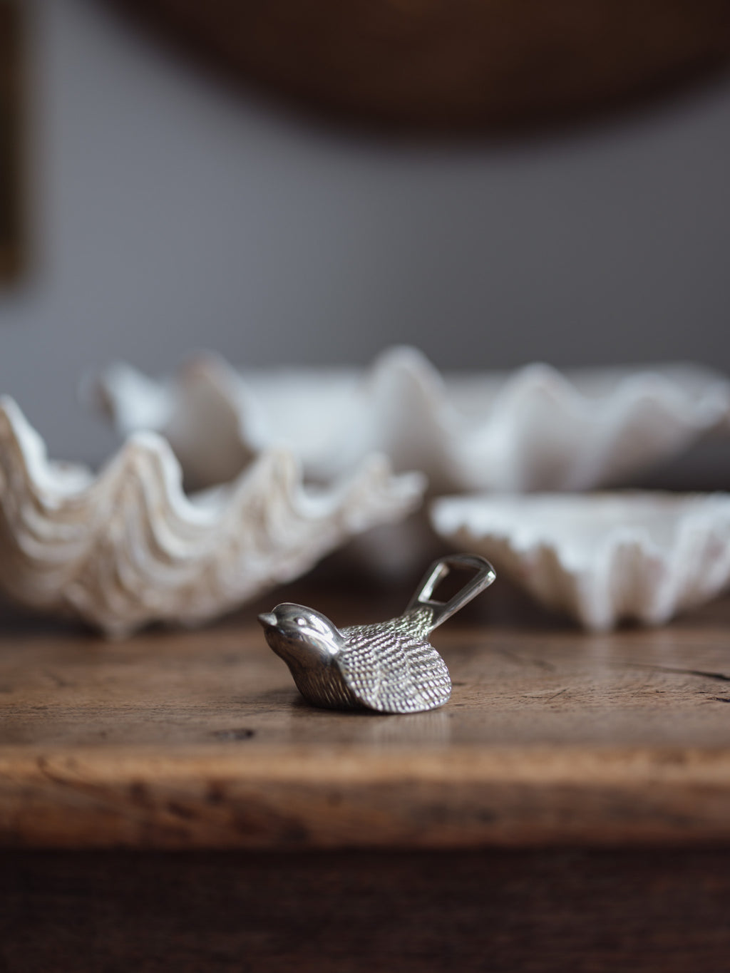 Mid-century metal bird bottle opener