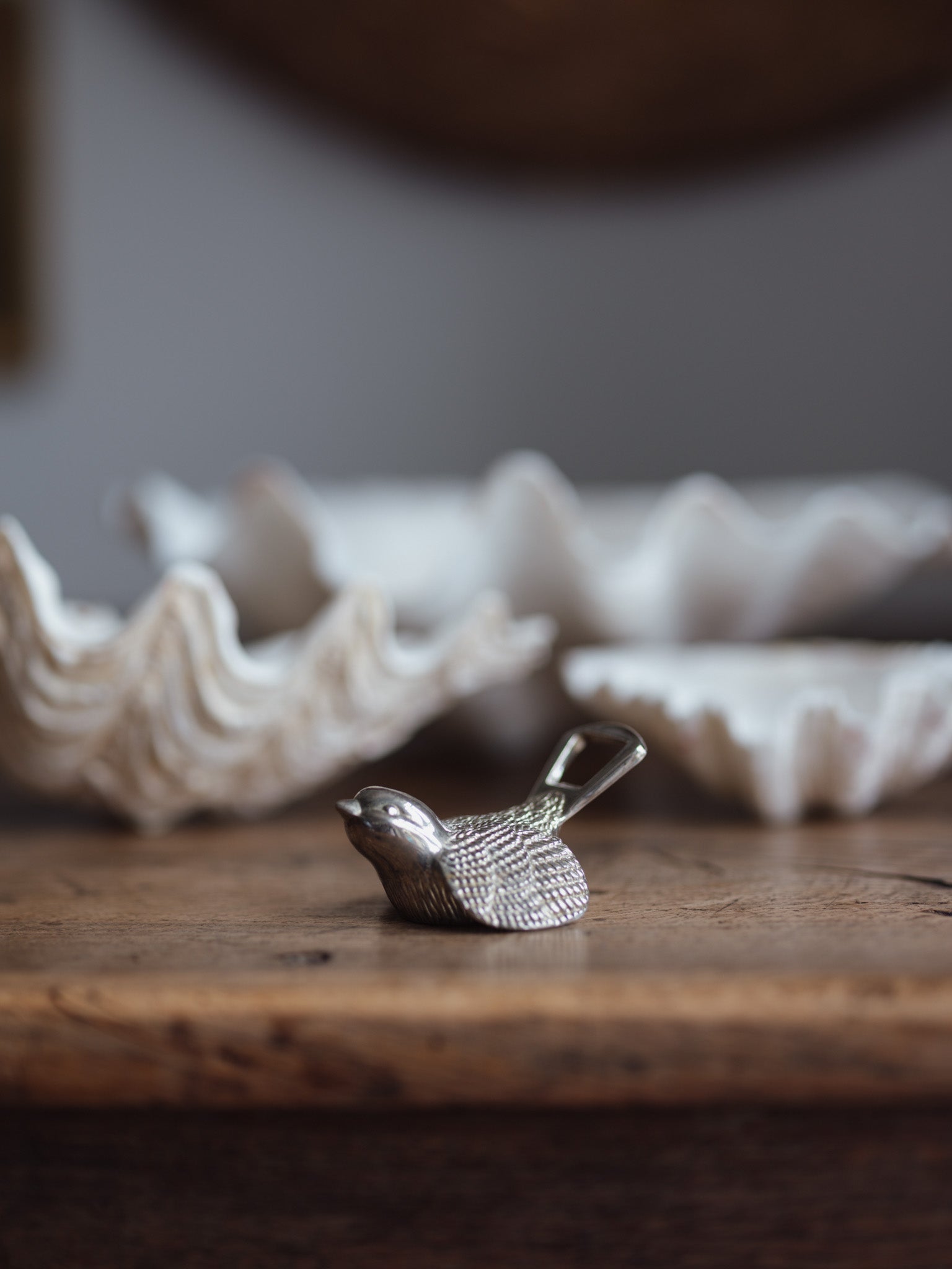 Mid-century metal bird bottle opener