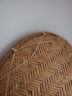 Antique large cane rice sifter