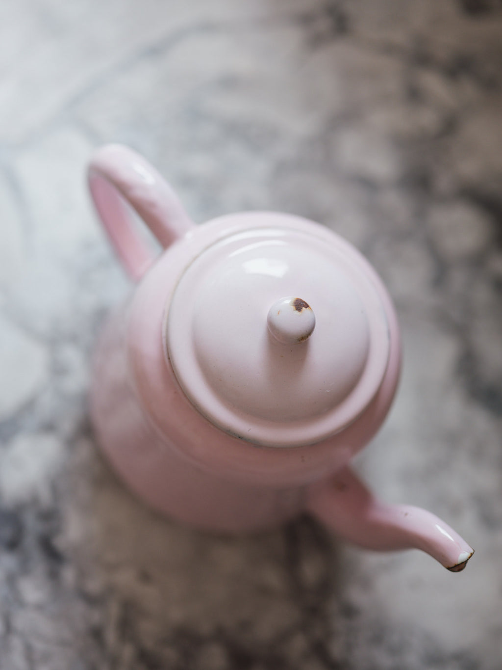 Pink Enamel Vintage Teapot