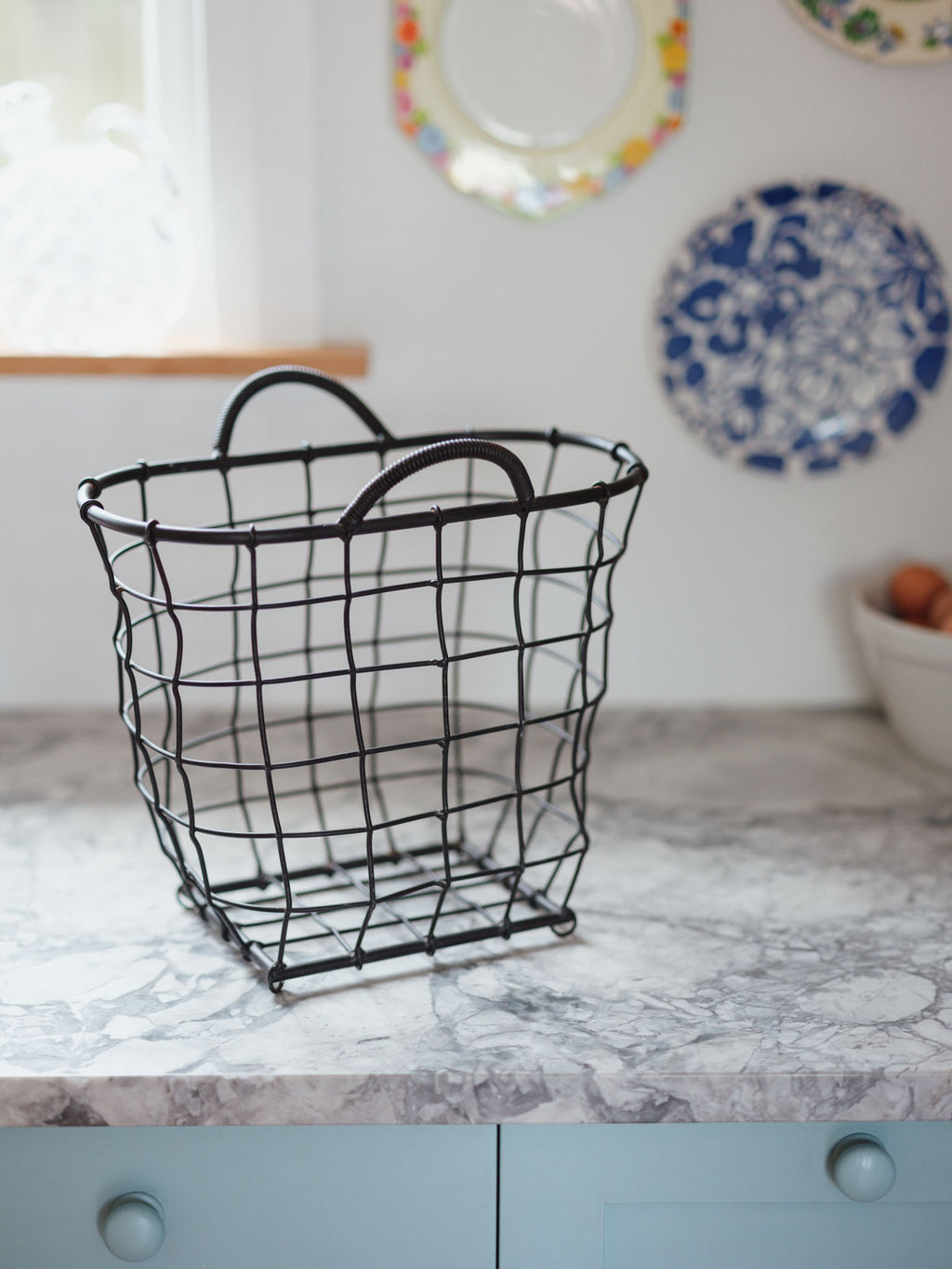 Black Vintage Wire Basket