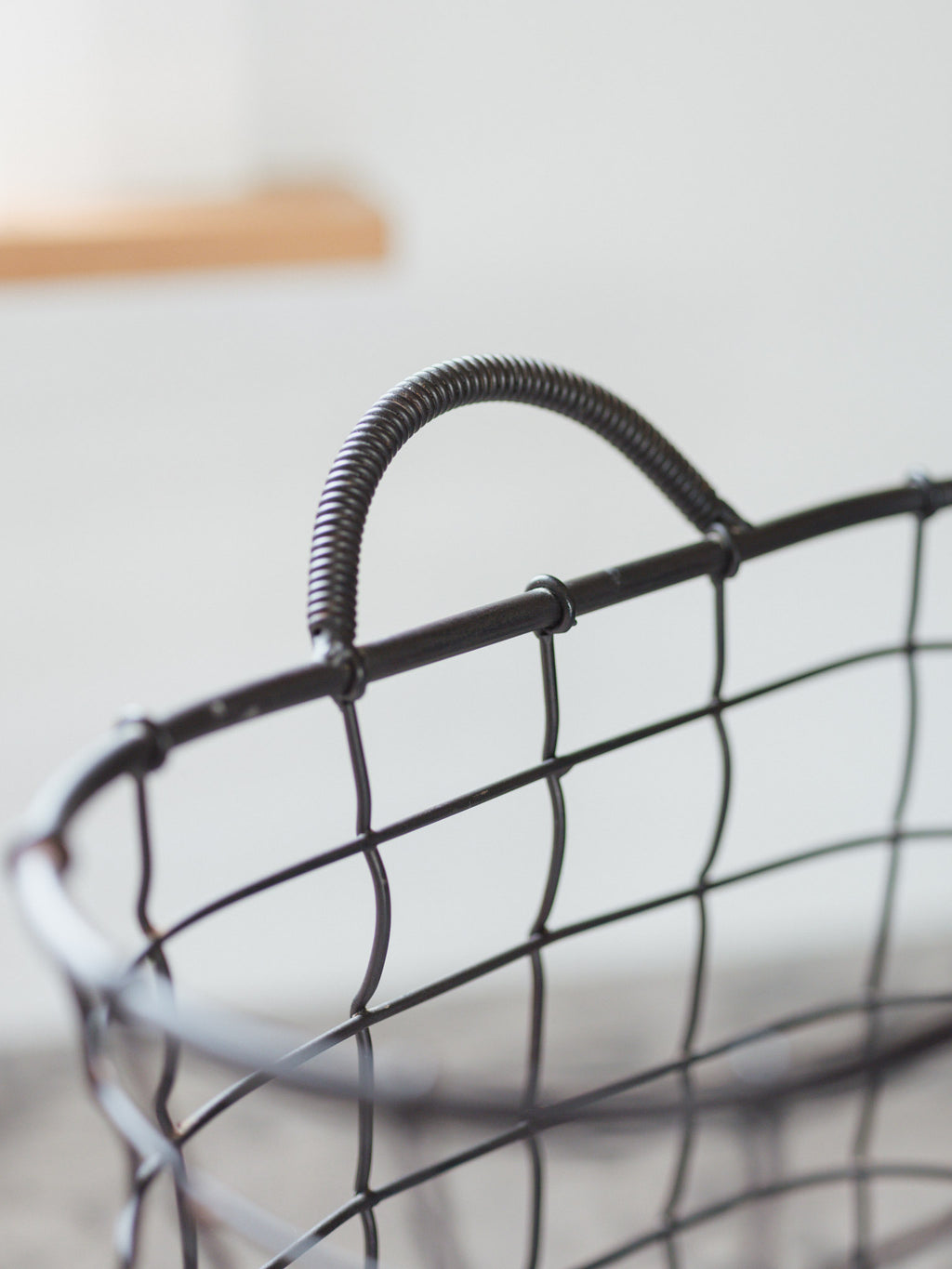 Black Vintage Wire Basket