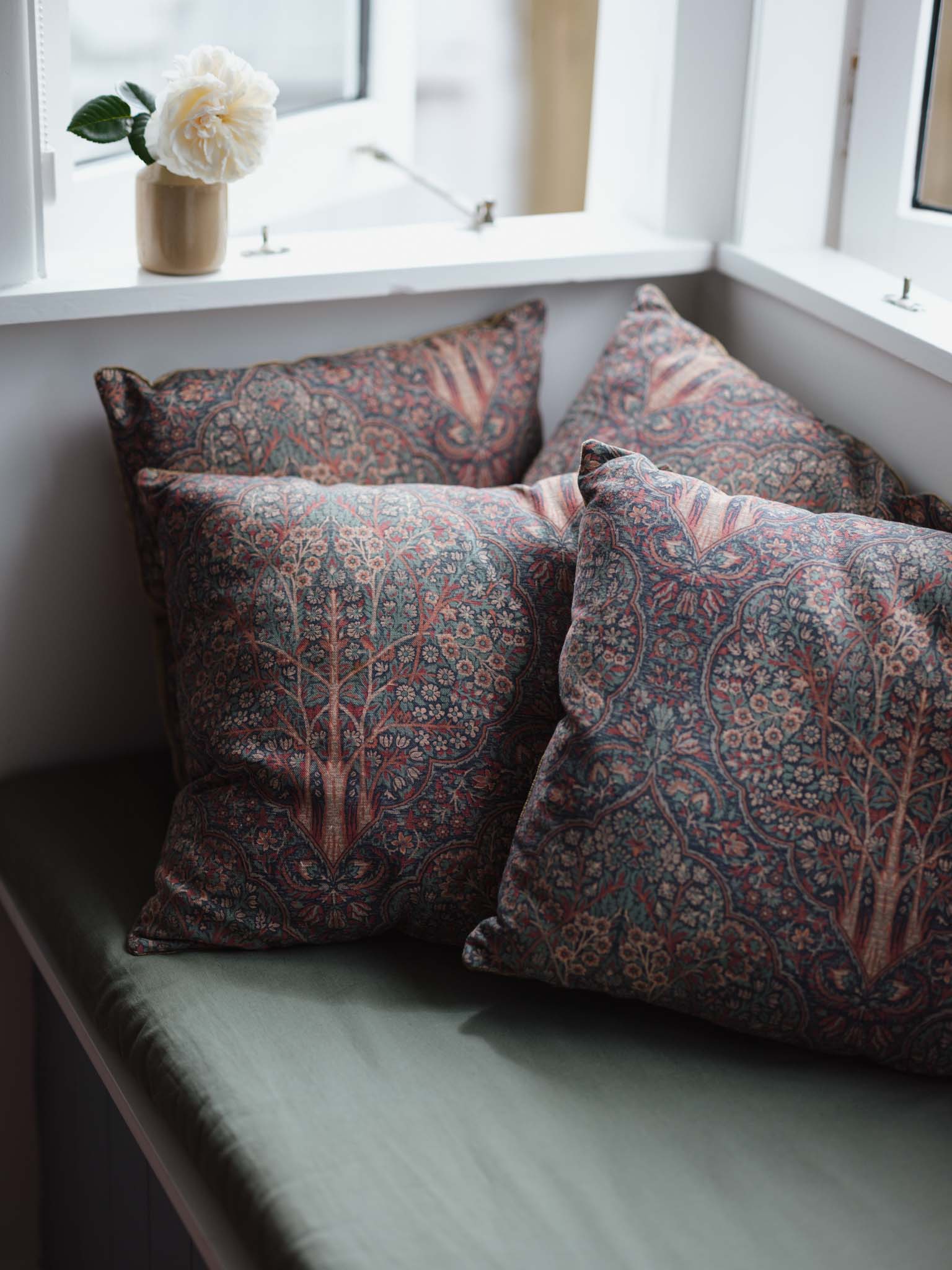 Sanderson “Isfahan” Linen Throw Cushions