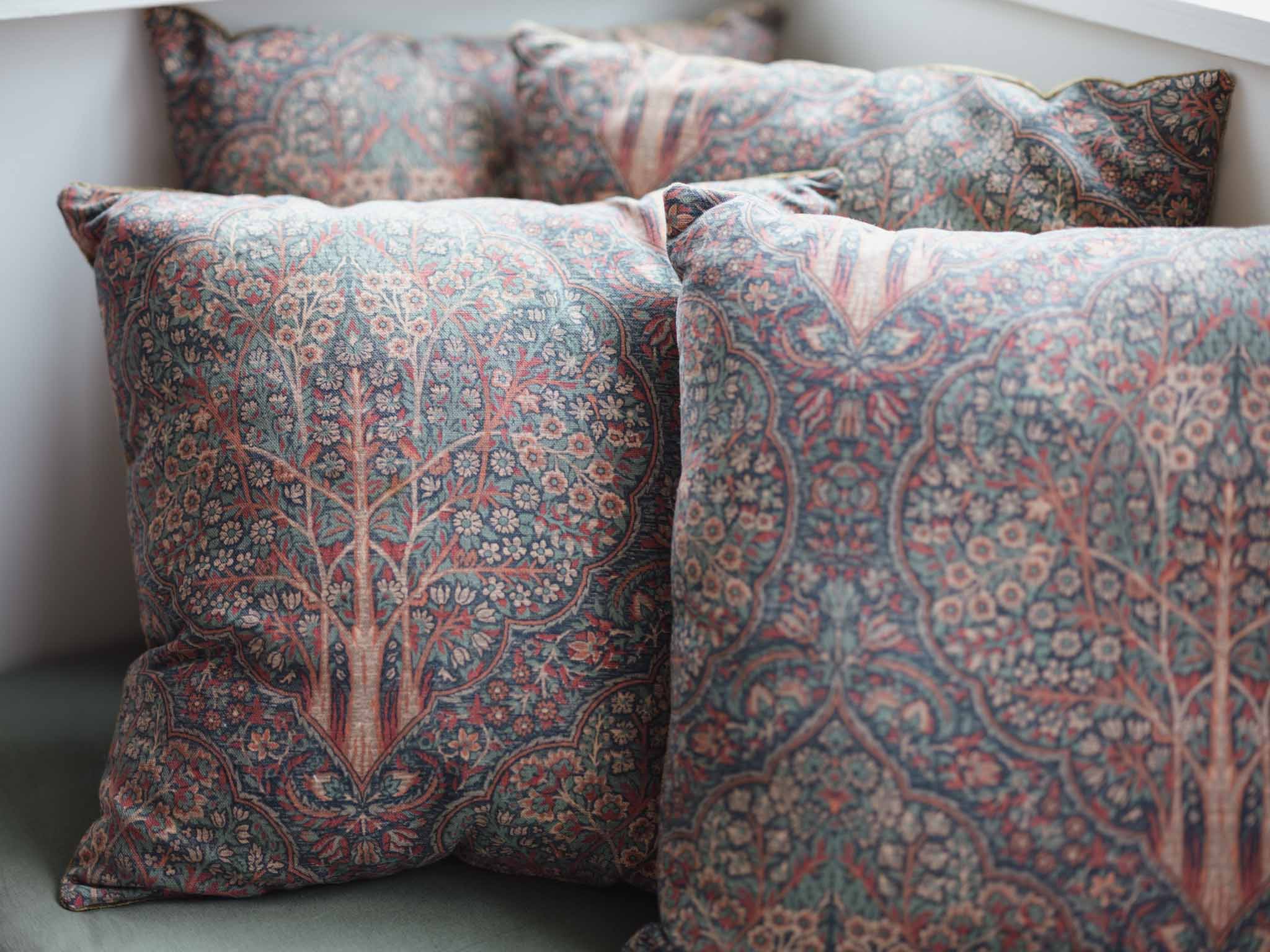 Sanderson “Isfahan” Linen Throw Cushions