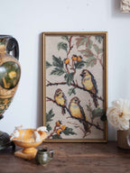Vintage Bird tapestry in frame