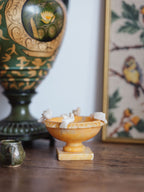 Vintage alabaster pedestal birdbath