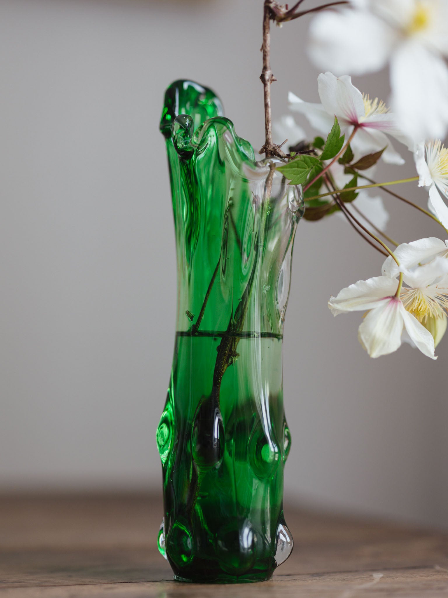 Czech hand blown vase