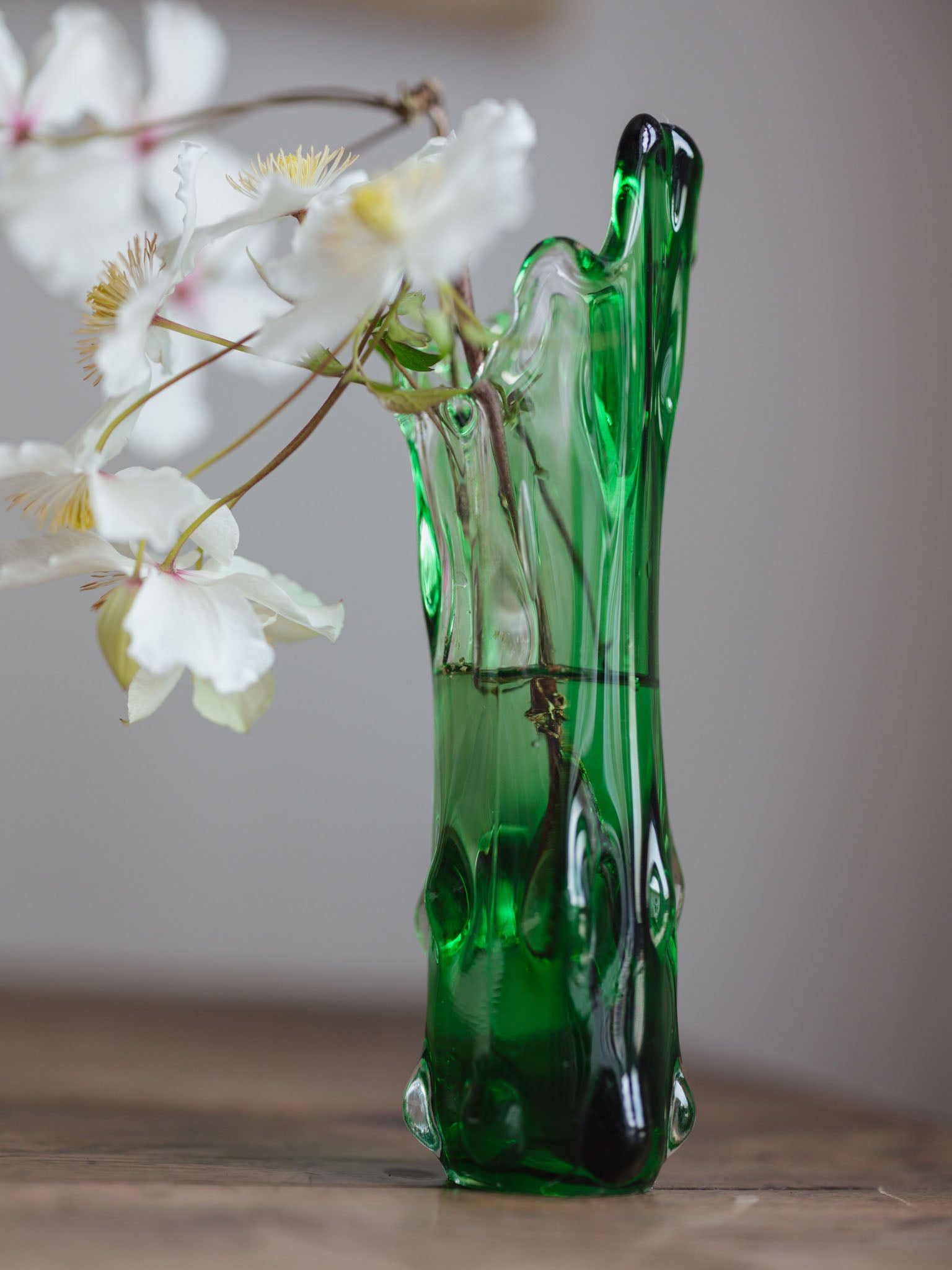Czech hand blown vase