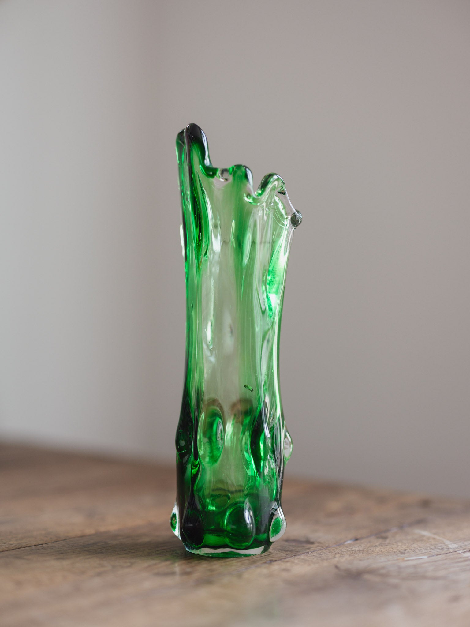 Czech hand blown vase