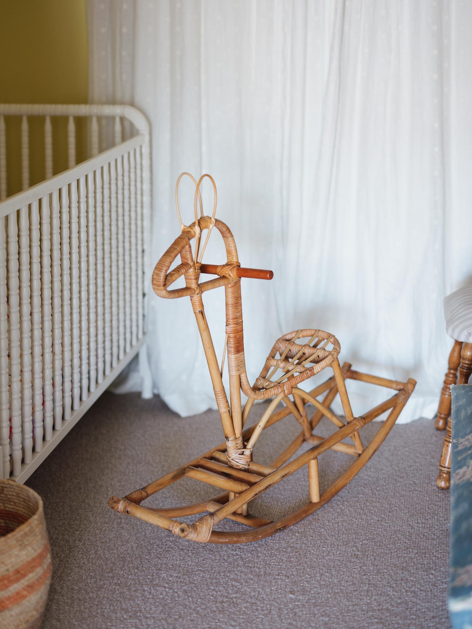 Vintage giraffe cane rocking horse