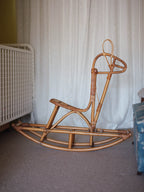 Vintage giraffe cane rocking horse
