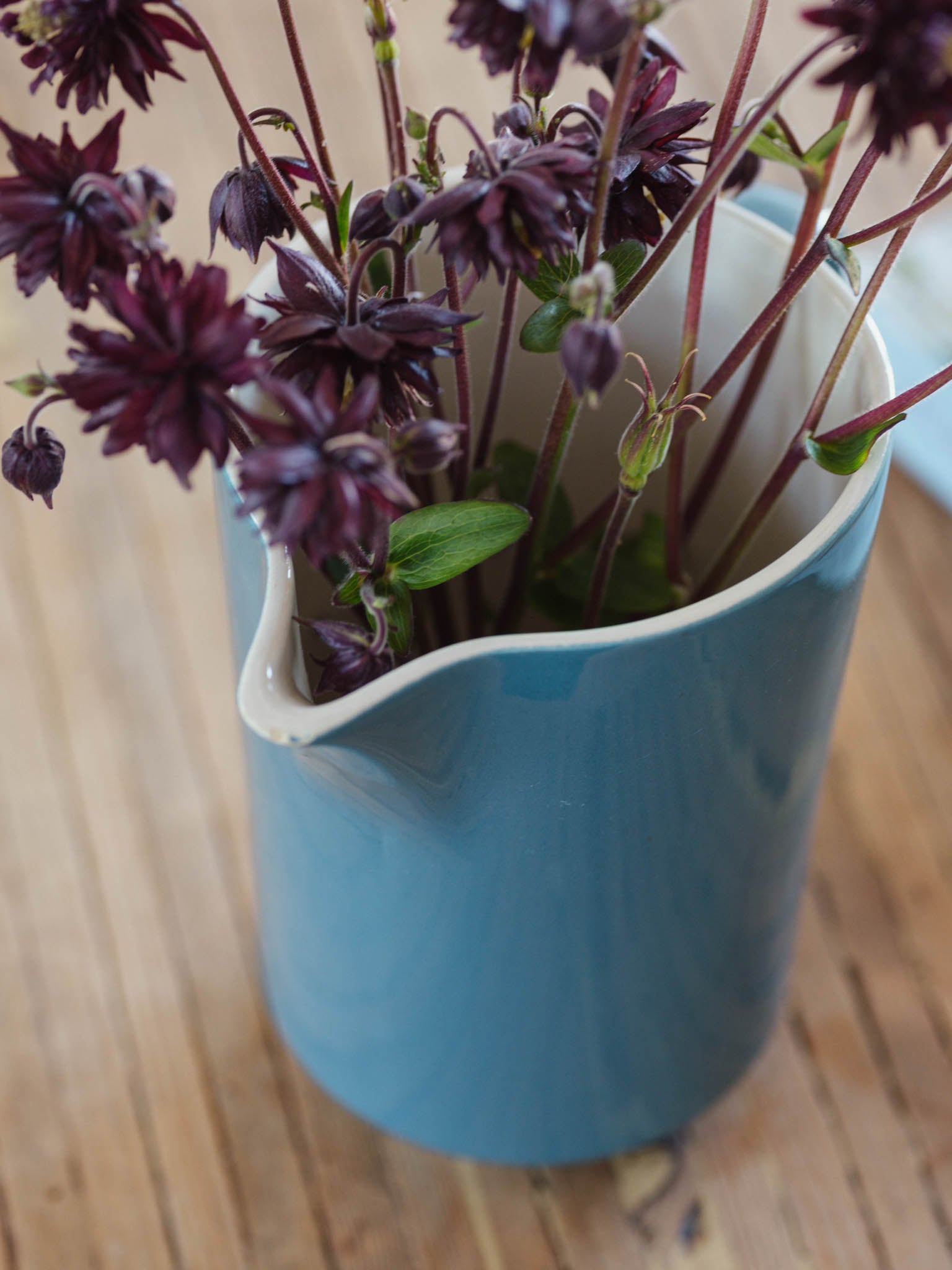 Crown Lynn jug 6016 - dark teal