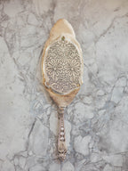 Vintage silver plated handheld mirror
