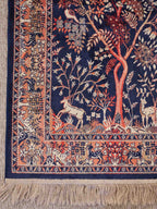 Exquisite rug with deer and birds