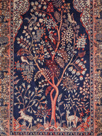 Exquisite rug with deer and birds
