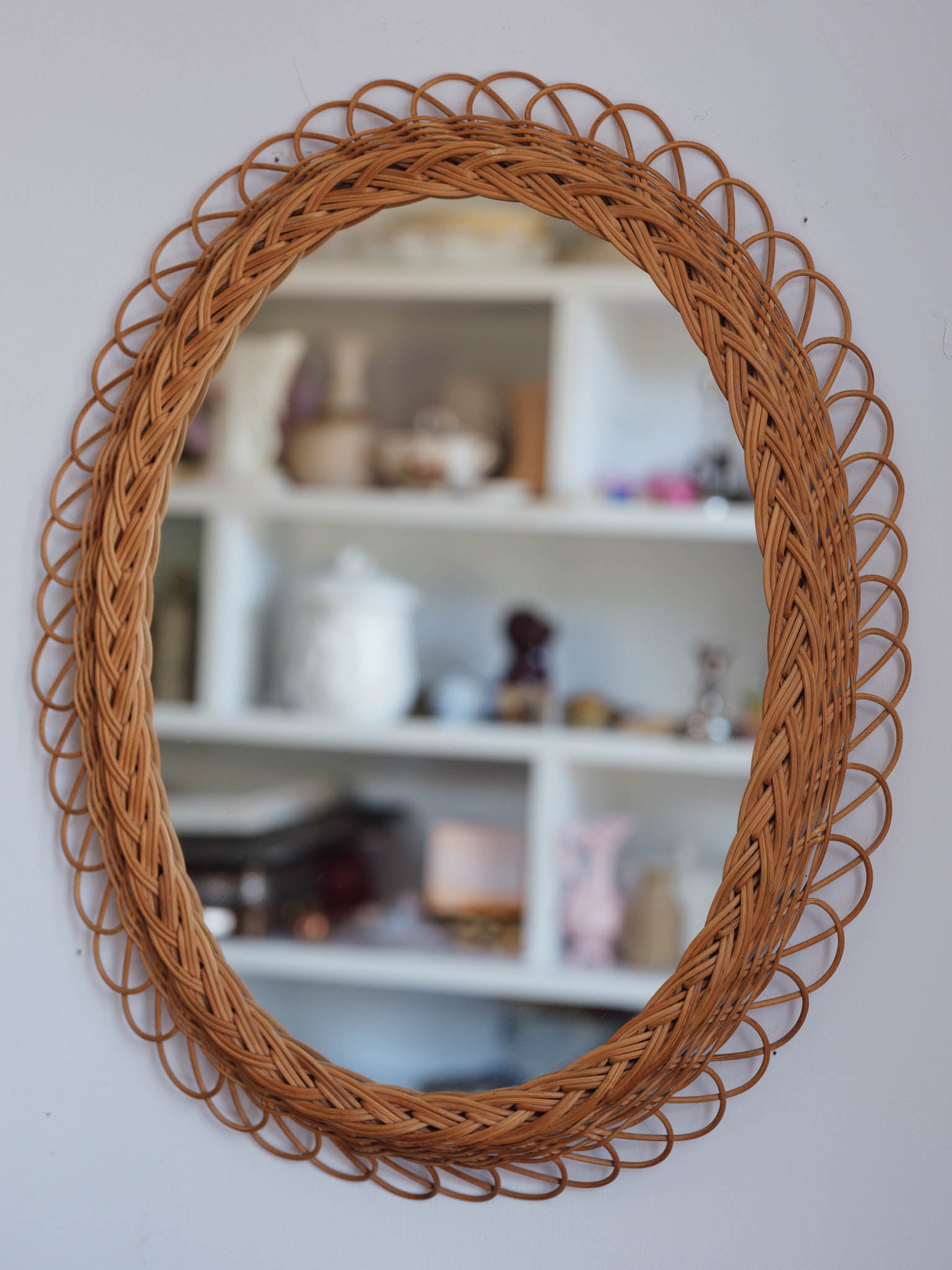 Vintage Cane Mirror