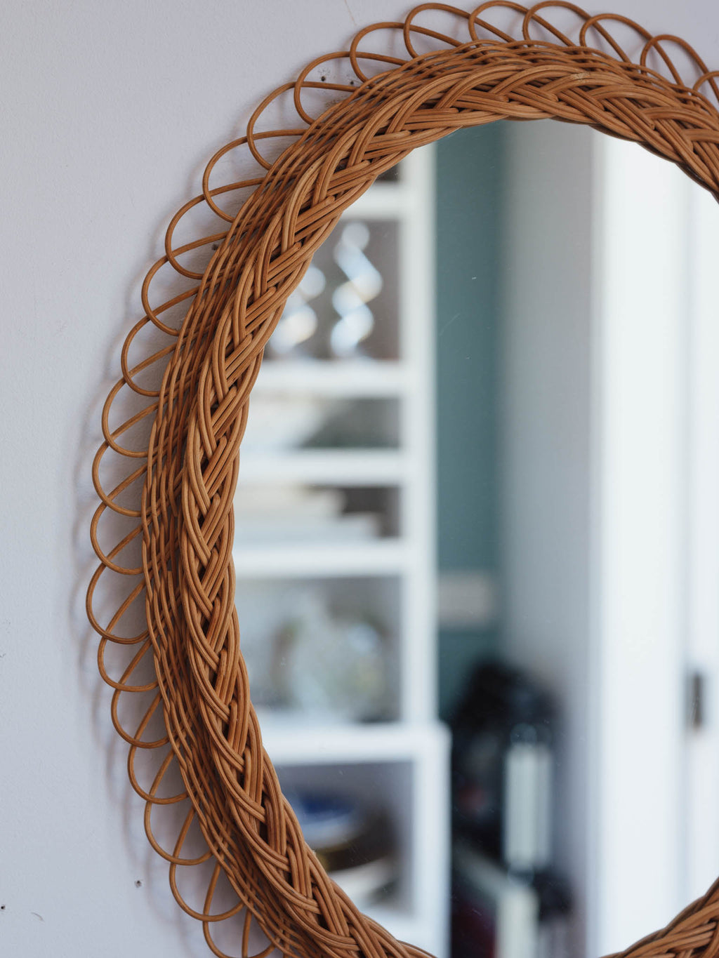 Vintage Cane Mirror