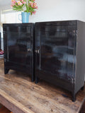 Pair of Lacquered Bedside Tables - Black