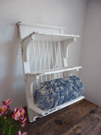Plate Rack with Hooks - Distressed White