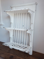 Plate Rack with Hooks - Distressed White