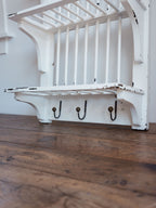 Plate Rack with Hooks - Distressed White