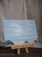 Vintage Seascape Oil Painting – Nelson Coastline