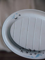 Palissy Ridged Meat Plate - Flight Pattern - 1950s