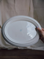 Palissy Ridged Meat Plate - Flight Pattern - 1950s