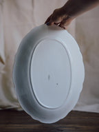 Antique “Estevez” Green Floral Ashet – New Wharf Pottery England