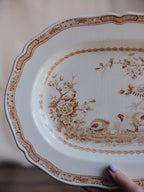 Furnivals “Quail” Large English Earthenware Dish – 19th/early 20th C