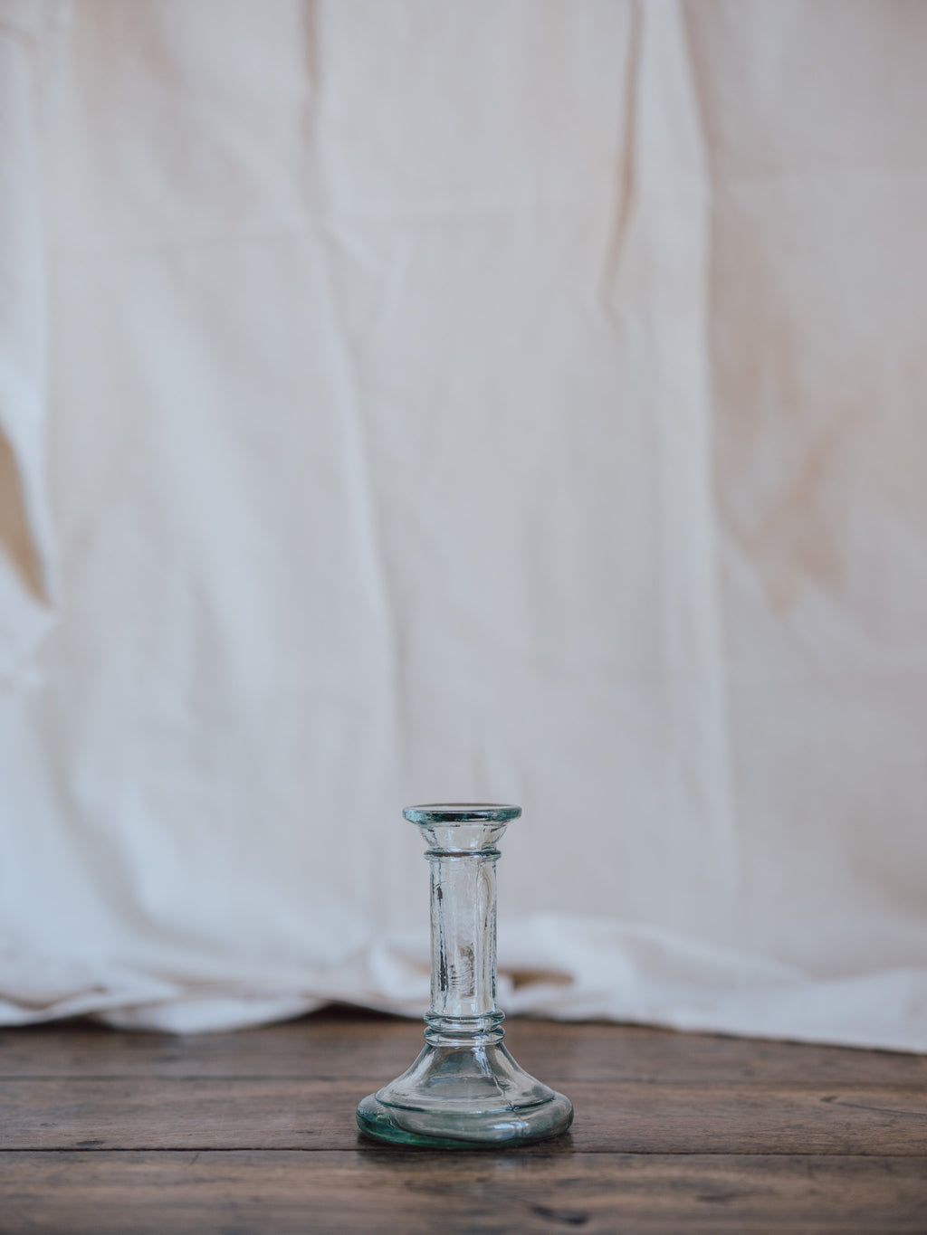 Vintage Recycled Green Glass Candle Holder