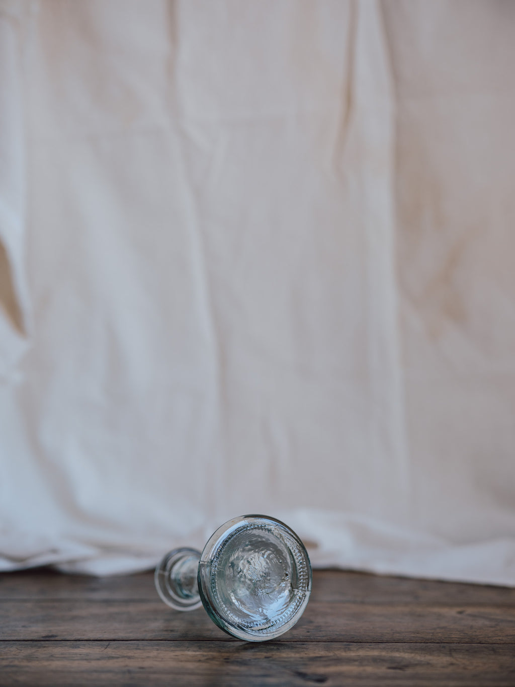 Vintage Recycled Green Glass Candle Holder