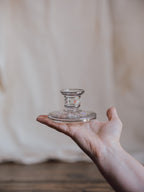 Vintage Glass Handpainted Candlestick