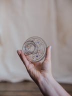 Vintage Glass Handpainted Candlestick