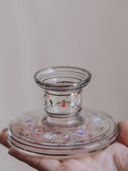 Vintage Glass Handpainted Candlestick