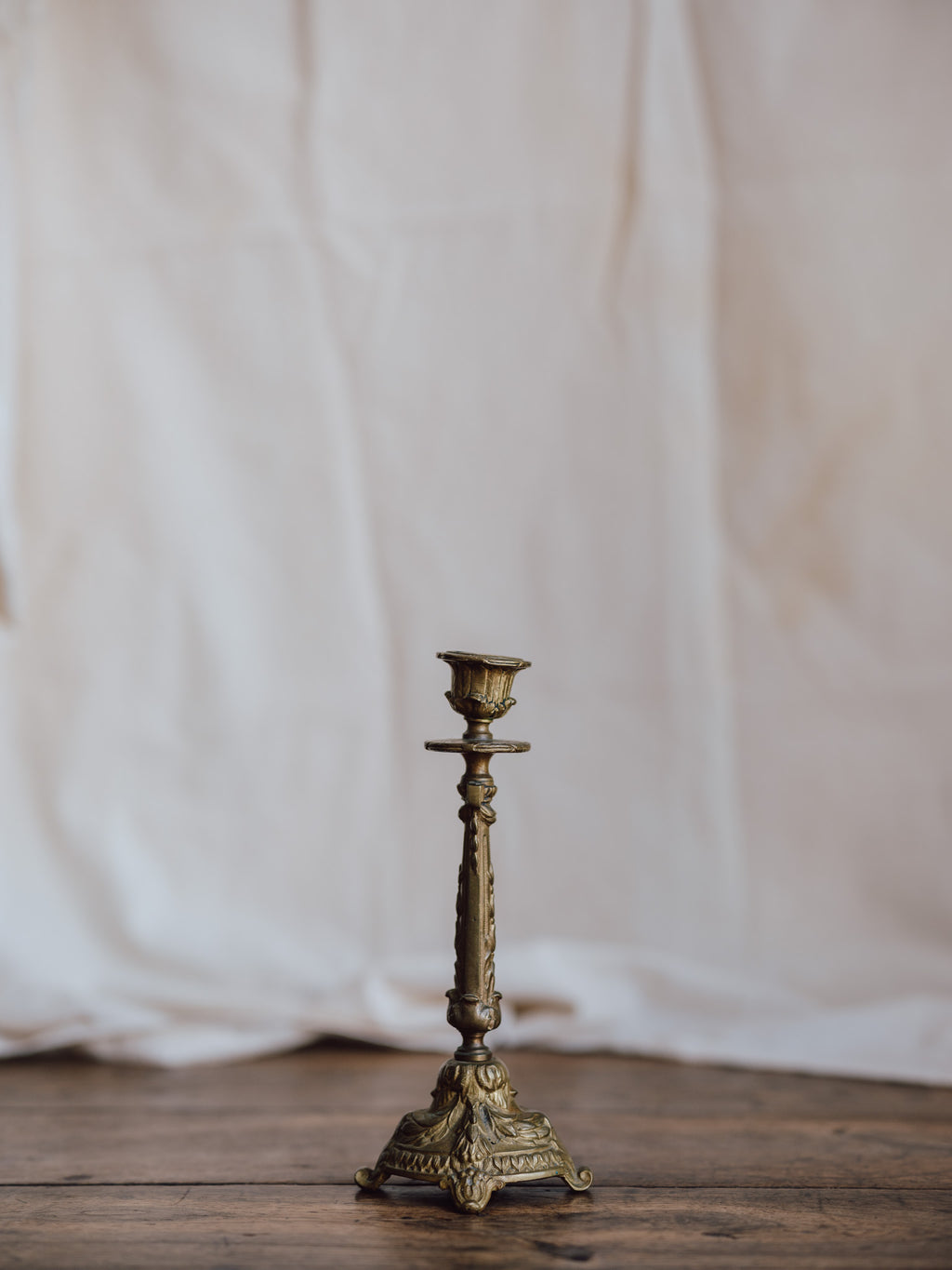 Brass Art Nouveau Candlestick