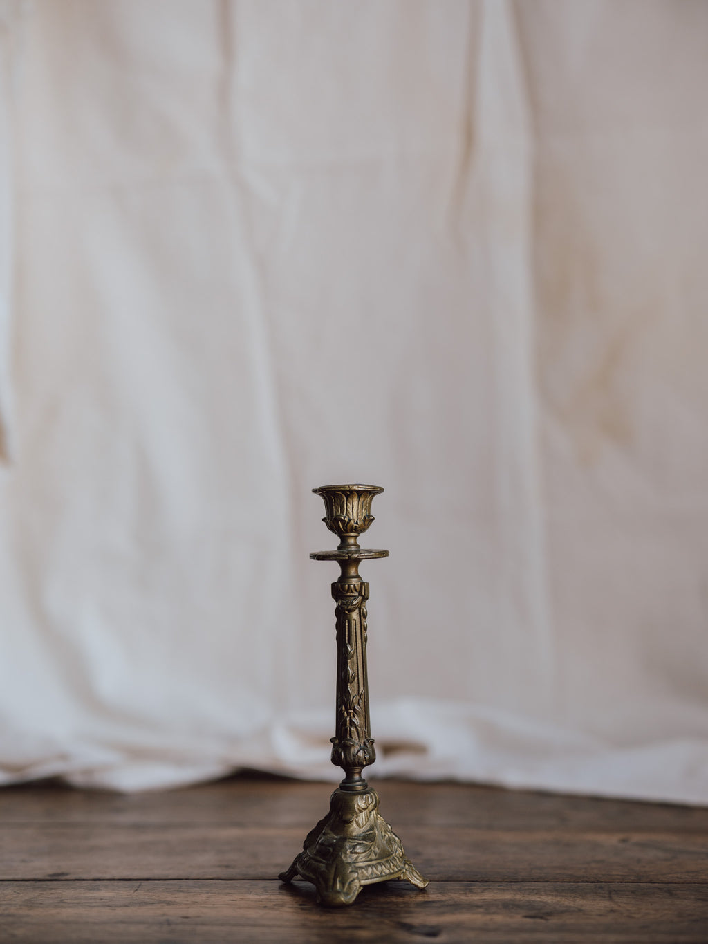 Brass Art Nouveau Candlestick