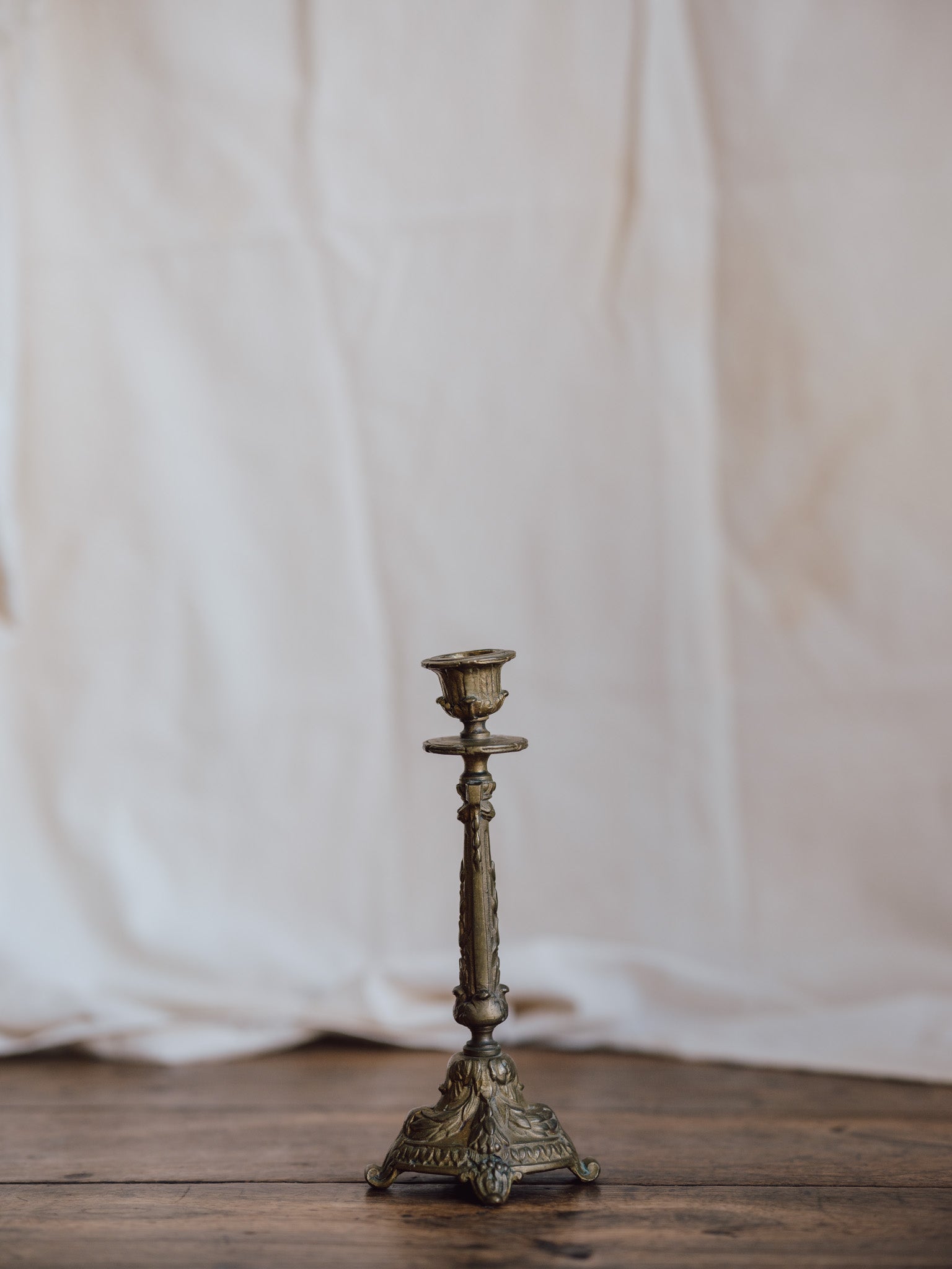 Brass Art Nouveau Candlestick