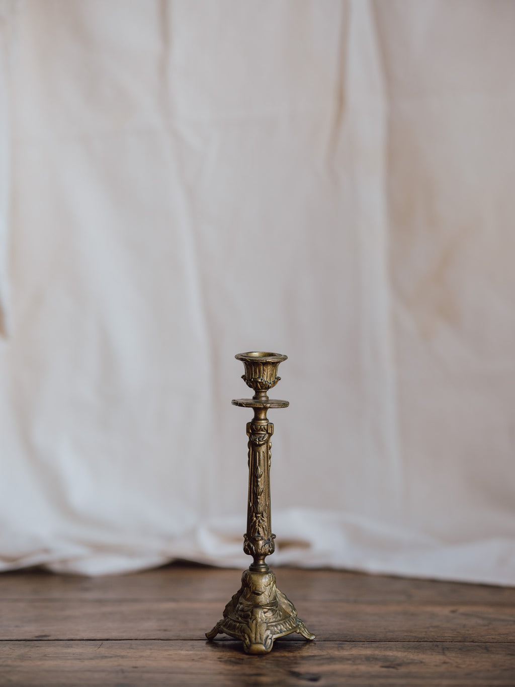 Brass Art Nouveau Candlestick